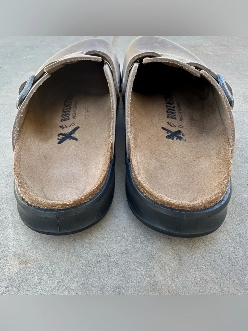 Birkenstock Boston Crosstown Oiled Leather Clogs Tobacco Brown Size 9-9.5 NEW